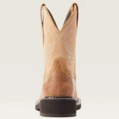 Ariat Brown Fatbaby Boots -Western Edge 10044537 heel warm