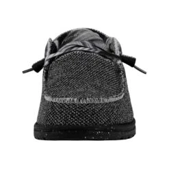 Heydude Hey Dude Men's Wally Sox TriFans Black -Western Edge 112563362 WALLY SOX TRI FANS BLACK AND SILVER LEFT 4