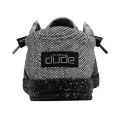 Heydude Hey Dude Men's Wally Sox TriFans Black -Western Edge 112563362 WALLY SOX TRI FANS BLACK AND SILVER LEFT 5