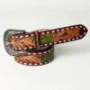 American Darling Tooled Leather Cactus Belt 1 American Darling Tooled Leather Cactus Belt -Western Edge 121320 z