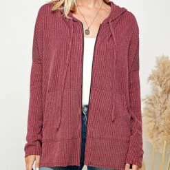 Burgundy Zip Up Hoodie -Western Edge 17514120 53c30f53 79f