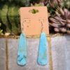 Natural Turquoise Slab Earrings -Western Edge 20220125 140631
