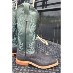 Anderson Bean Black/Green Oiled Shark Boots -Western Edge 20220523 143636