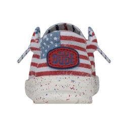 Heydude Hey Dude Wally Toddler Patriotic Stars & Stripes -Western Edge 40031 9C8 WALLYTODDLERPATRIOTIC STARSANDSTRIPES LEFTBACK