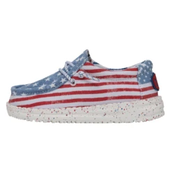 Heydude Hey Dude Wally Toddler Patriotic Stars & Stripes -Western Edge 40031 9C8 WALLYTODDLERPATRIOTIC STARSANDSTRIPES LEFTSIDE 1