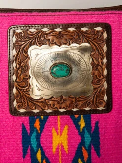 American Darling Pink Serape Saddle Blanket/Concho Crossbody -Western Edge ADBGA271C C