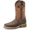 Men's Dark Brown Waterproof Wide Square Toe Boot -Western Edge DH4353 500xauto