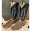 Anderson Bean Grey Waxy Kudu Royal Blue Boots -Western Edge IMG 5074