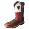 Twisted X Brown Texas Flag Steel Toe Work Boot