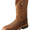 Twisted X Men's Dark Brown And Tan Square Toe Boot -Western Edge MLCWW05.01
