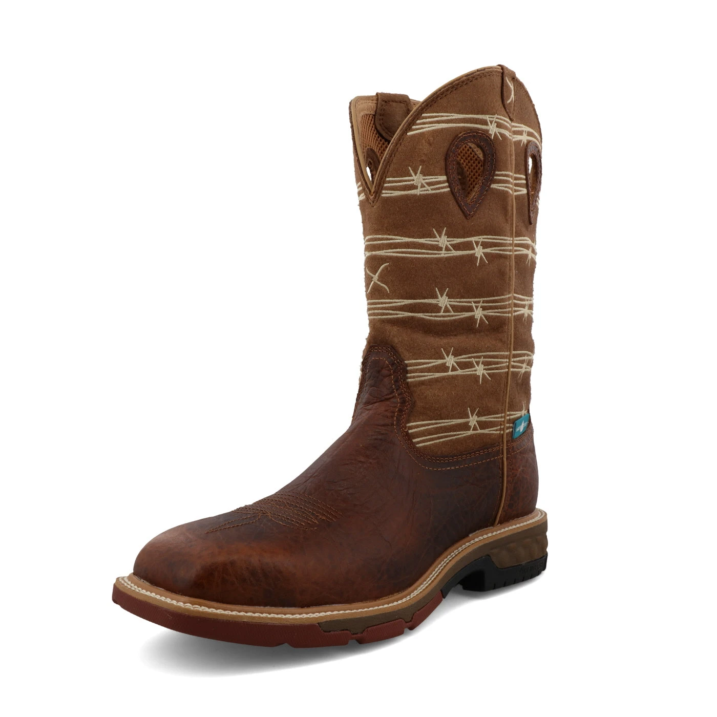 Twisted X Rustic Brown/Lion Tan Alloy Square Toe 3 Twisted X Rustic Brown/Lion Tan Alloy Square Toe