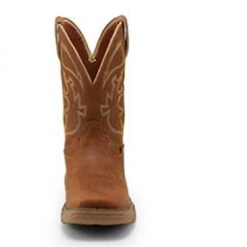 Justin Men's Stampede Rush Waterproof Work Boot Tan -Western Edge WK4330 4 medium 00f9cb1f 797f 4905 81b5 7d3e3ada146e