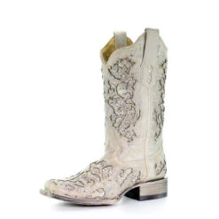 Corral Boots Corral White Glitter Inlay Boots