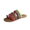 Women's Boho Lively Multi Colored Sandal -Western Edge medium Boho Camel Lively