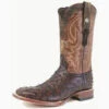 Men's Tanner Mark Brown Ostrich Square Toe Boot -Western Edge tm205525